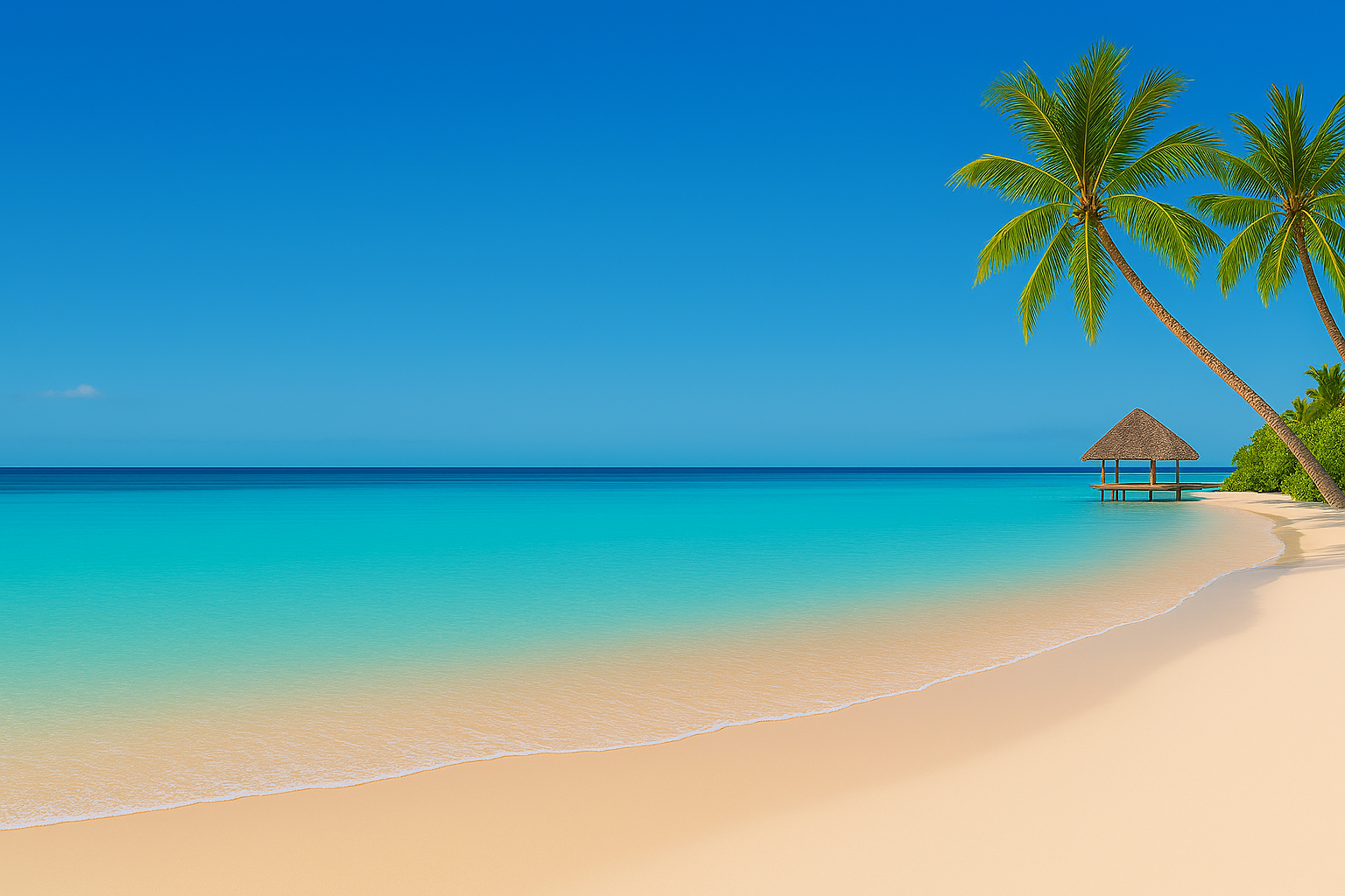 Wide coastal view of Blue Haven Retreat overlooking the ocean and sandy shoreline